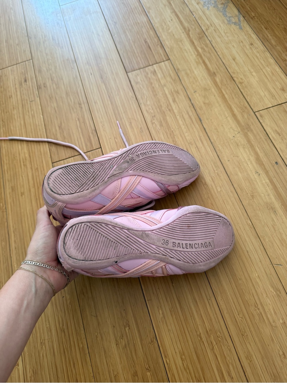Balenciaga Pastel Pink Drive Sneakers - Picture 4 of 7